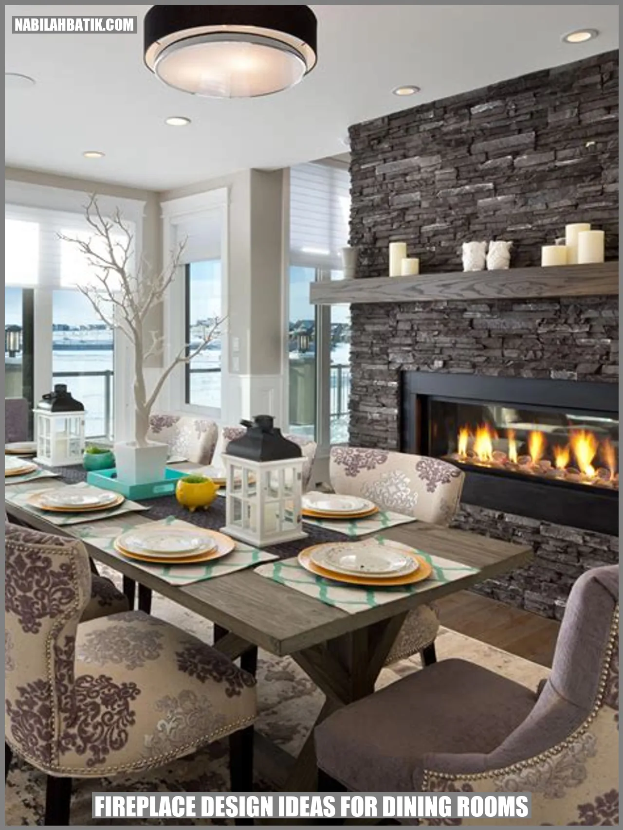 Fireplace Design Ideas for Dining Rooms