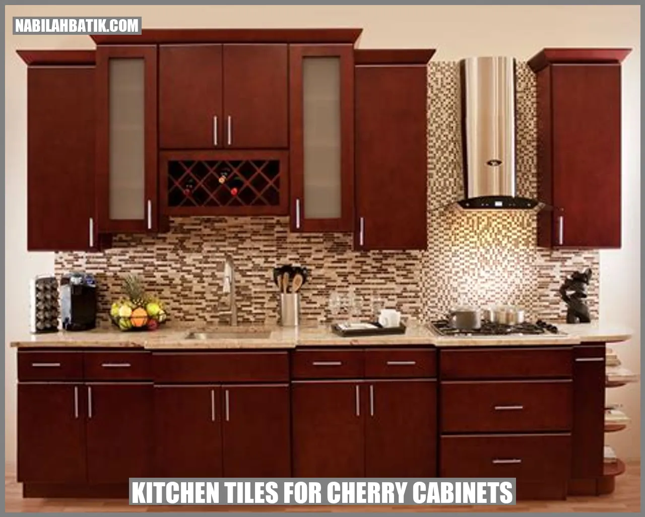 Kitchen Backsplash Ideas with Cherry Cabinets