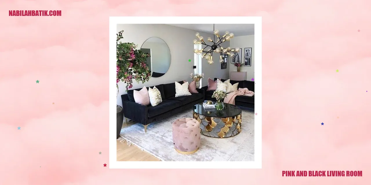 Pink and Black Living Room Image